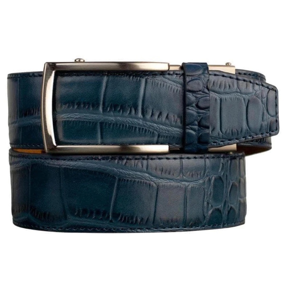 Nexbelt Alligator Embossed Navy Dress Belt 2.0